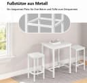 EUGAD Barhocker Set 2 St. Industriell Weiß/Schwarz Holzwerkstoff Bild 5