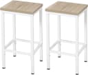 EUGAD Barhocker Set 2 St. Industriell Weiß/Schwarz Bild 2