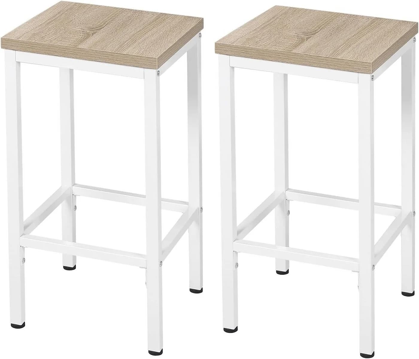 EUGAD Barhocker Set 2 St. Industriell Weiß/Schwarz - Bild 2