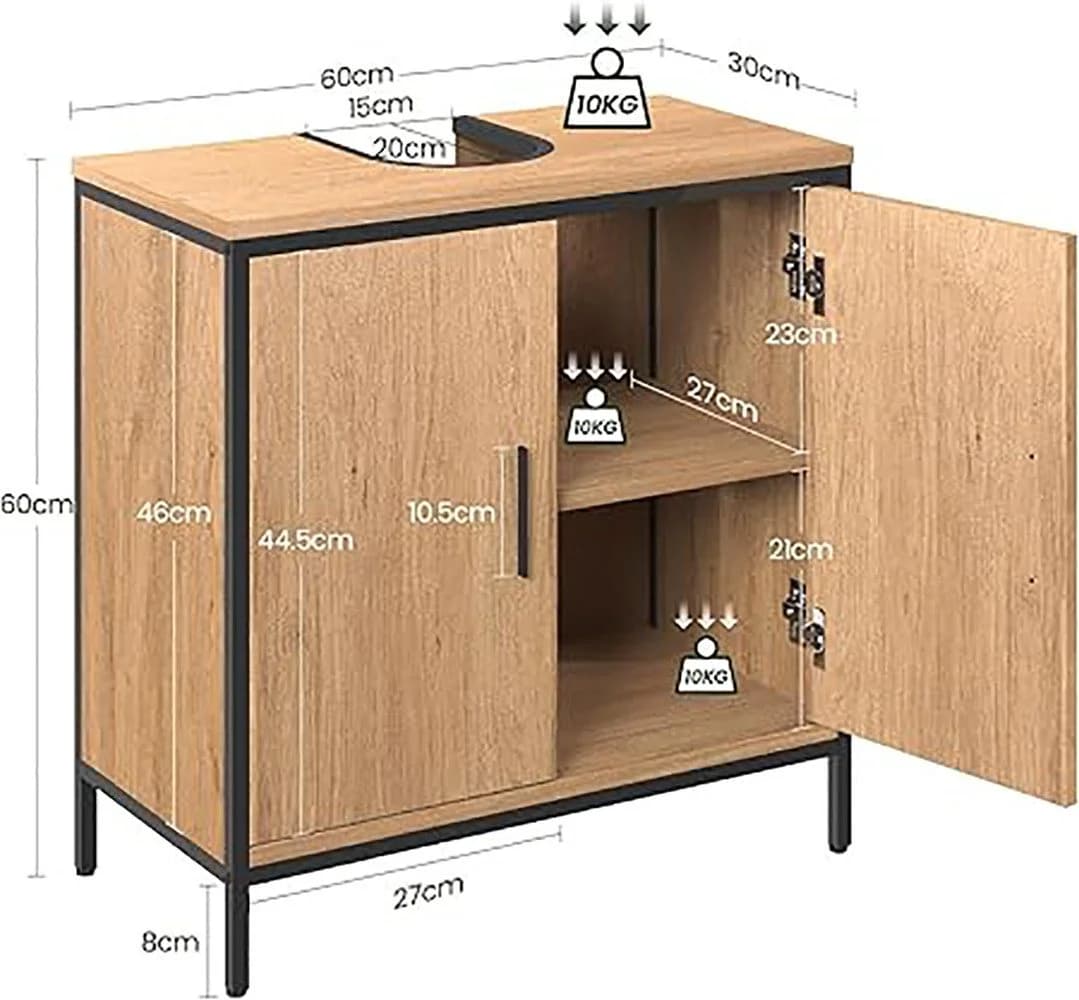 EUGAD Badmöbel-Set, 3-St, Badschrank mit 2 Spiegeln, Beistellschrank mit 4 Schubladen - Bild 3