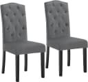 EUGAD Esszimmerstuhl 2er Set Grau Samt Massivholz Bild 2