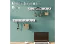 EUGAD Garderobenhaken 2 St. Wand mit 6 Haken Weiß Silber Bild 5
