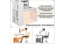 EUGAD Schreibtisch 1-St. Weiß Computertisch mit Regal Bild 5