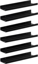 EUGAD Wandregal 6-tlg. Schweberegal Metall Schwarz Bild 2