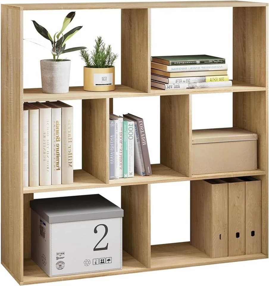EUGAD Bücherregal 7 Fächer Weiß Modern Raumteiler - Bild 2