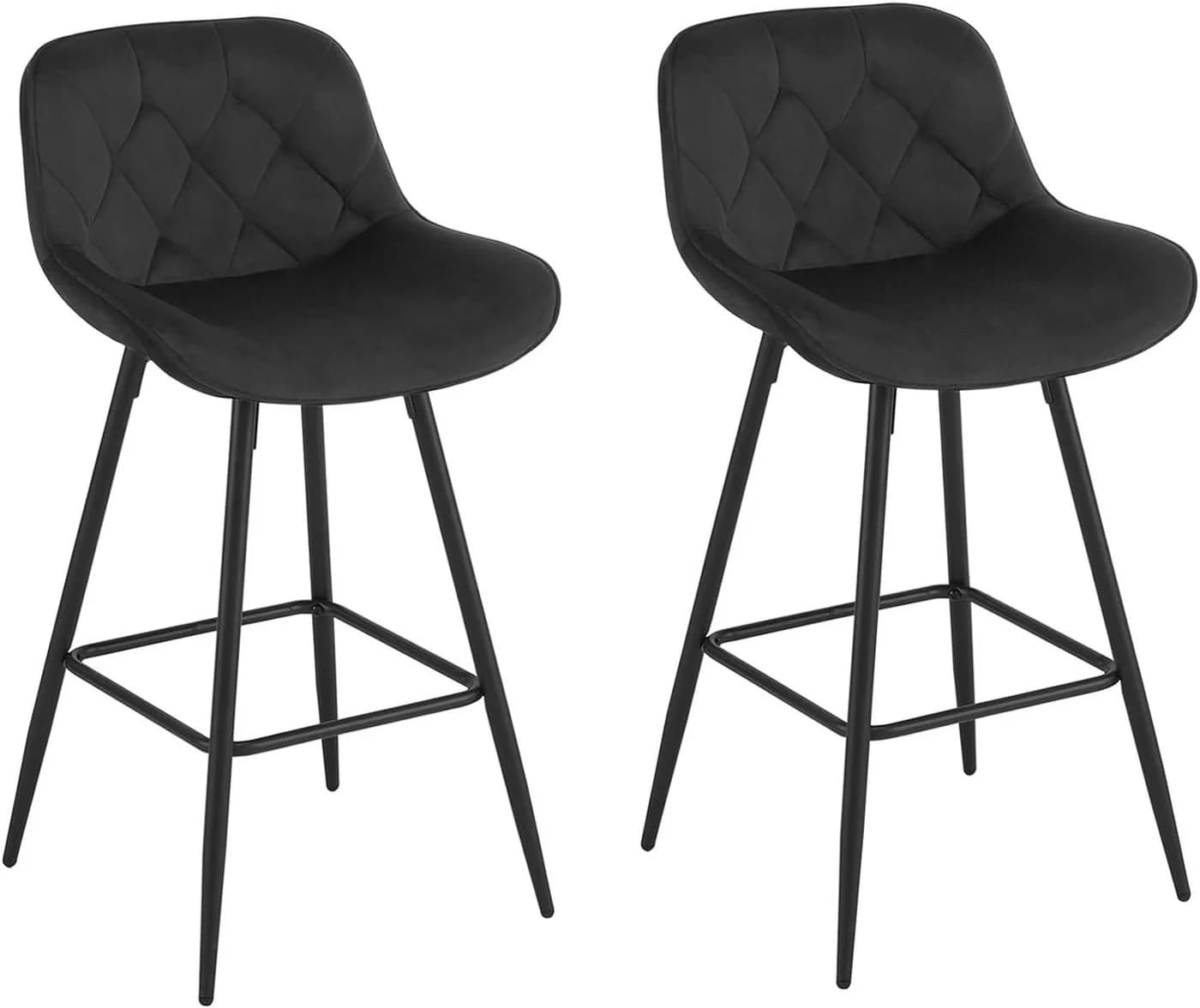 Moderner Barhocker aus Samt und Metall - Bild 2