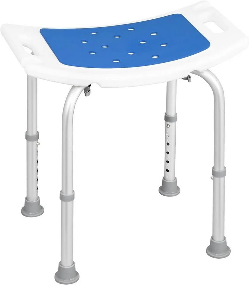 EUGAD Duschhocker höhenverstellbar bis 136 kg Weiß/Blau - Bild 2