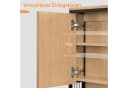 EUGAD Spiegelschrank mit LED-Beleuchtung Schwarz/Helle Eiche Bild 5