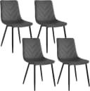 EUGAD Esszimmerstuhl 4er Set Samt Metallbeinen Grau Schwarz Bild 2