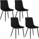 EUGAD Esszimmerstuhl 4er Set Schwarz Samt Polsterstuhl Bild 2