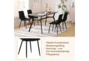 EUGAD Esszimmerstuhl 4er Set Schwarz Samt Polsterstuhl Bild 4