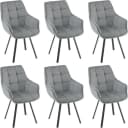 EUGAD Esszimmerstuhl 6er Set Grau Modern Drehbar Bild 2