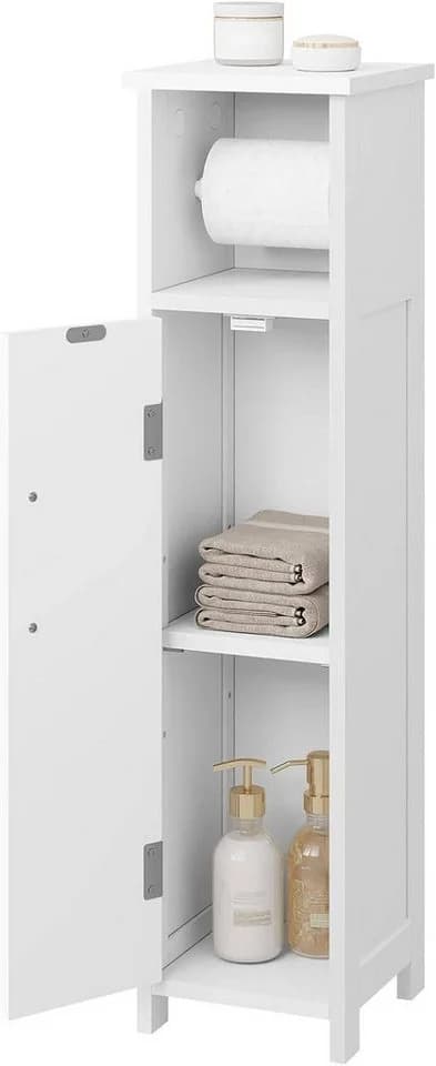 EUGAD Toilettenpapierhalter Weiß Freistehend mit Tür - Bild 2