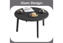 EUGAD Beistelltisch rund Schwarz Industrial Design Bild 4