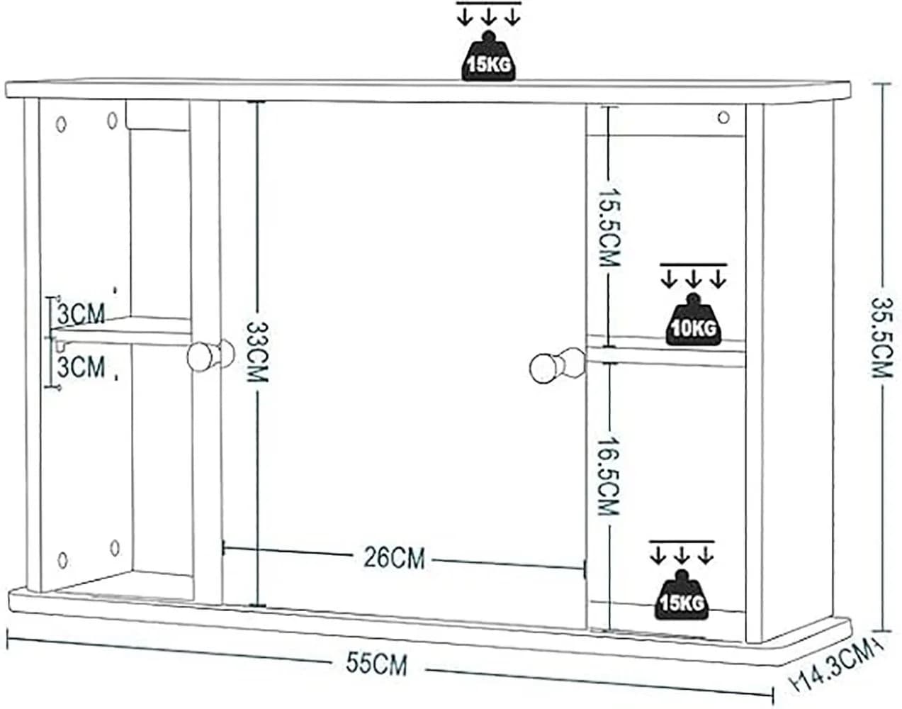 EUGAD Badmöbel-Set 2-St. Badezimmerschrank mit Spiegelschrank Bambus - Bild 3