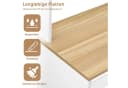 EUGAD Schreibtisch mit 5-stufigem Bücherregal Weiß Eiche Bild 5