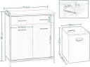 EUGAD Badkommode 1 St. Badezimmerschrank mit 2 faltbaren Wäschesäcken Bild 3
