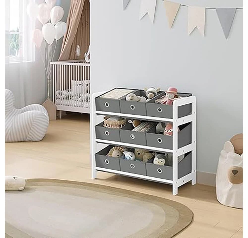 EUGAD Kinderregal 1-tlg. mit 9 Boxen Montessori Spielzeugregal