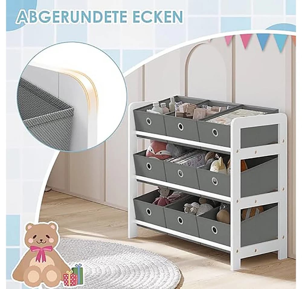 EUGAD Kinderregal 1-tlg. mit 9 Boxen Montessori Spielzeugregal - Bild 4