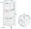 EUGAD Badkommode Bambus 3 Schubladen Natur Bild 3