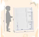 EUGAD Kinderregal Weiß 4 Regalebenen 3 Fächer Bild 3