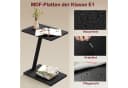 EUGAD Beistelltisch C-Form Couchtisch mit Metallgestell Bild 1