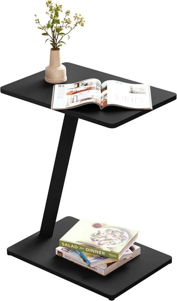 EUGAD Beistelltisch C-Form Couchtisch mit Metallgestell - Bild 2