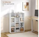 EUGAD Bücherregal 4 Ebenen 12 Fächer Weiß Skandinavisch Bild 4