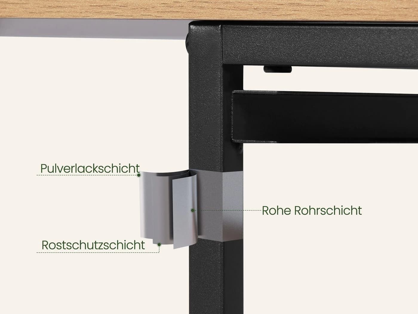 EUGAD Badregal mit Wäschekorb 4 Ablagen Schwarz Helle Eiche - Bild 5