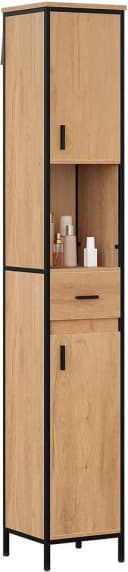 EUGAD Hochschrank mit 5 Fächern und Schublade Skandinavisch Bild 2