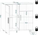 EUGAD Waschbeckenunterschrank Weiß Landhausstil MDF Bild 4