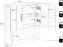 EUGAD Spiegelschrank Weiß mit 5 Fächern und Spiegel Bild 3