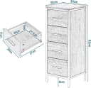 EUGAD Hochschrank mit 4 Schubladen Braun/Schwarz Metall Bild 3