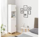 EUGAD Hochschrank Weiß 5 Fächer 1 Schublade Skandinavisch Bild 4