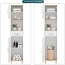 EUGAD Hochschrank Weiß 5 Fächer 1 Schublade Skandinavisch Bild 5
