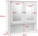 EUGAD Spiegelschrank Hängeschrank mit Tür Weiß/Grau Bild 4