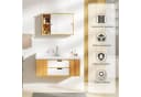 EUGAD Badezimmerspiegelschrank Bambus 55x35,5x14 cm Bild 4