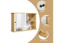 EUGAD Badezimmerspiegelschrank Bambus 55x35,5x14 cm Bild 5