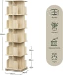 EUGAD Bücherregal 5 Ebenen 360° Drehbar Bild 3