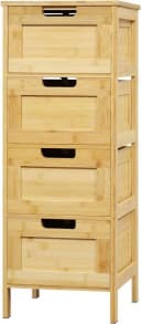 EUGAD Badkommode Bambus 4 Schubladen 30x80x30 cm Bild 2