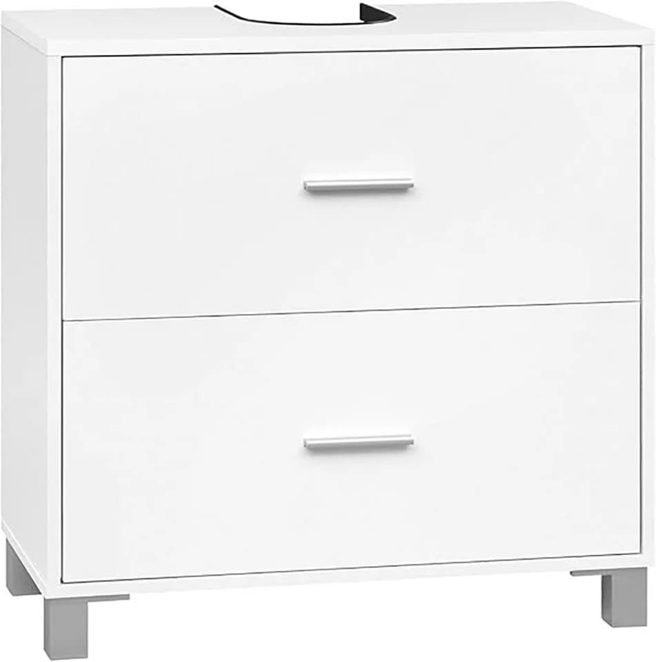 EUGAD Waschbeckenunterschrank Weiß 2 Schubladen Modern - Bild 2