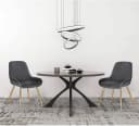EUGAD Esszimmerstuhl 4er Set Retro Samt Metallbeine Grau Bild 4