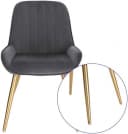 EUGAD Esszimmerstuhl 4er Set Retro Samt Metallbeine Grau Bild 5