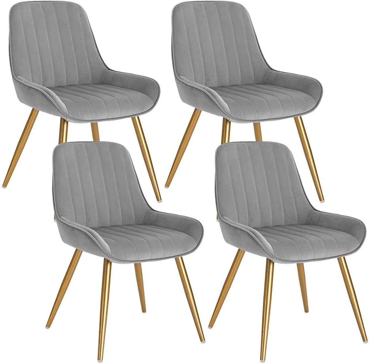 EUGAD Esszimmerstuhl 4er Set Retro Samt Metallbeine - Bild 2