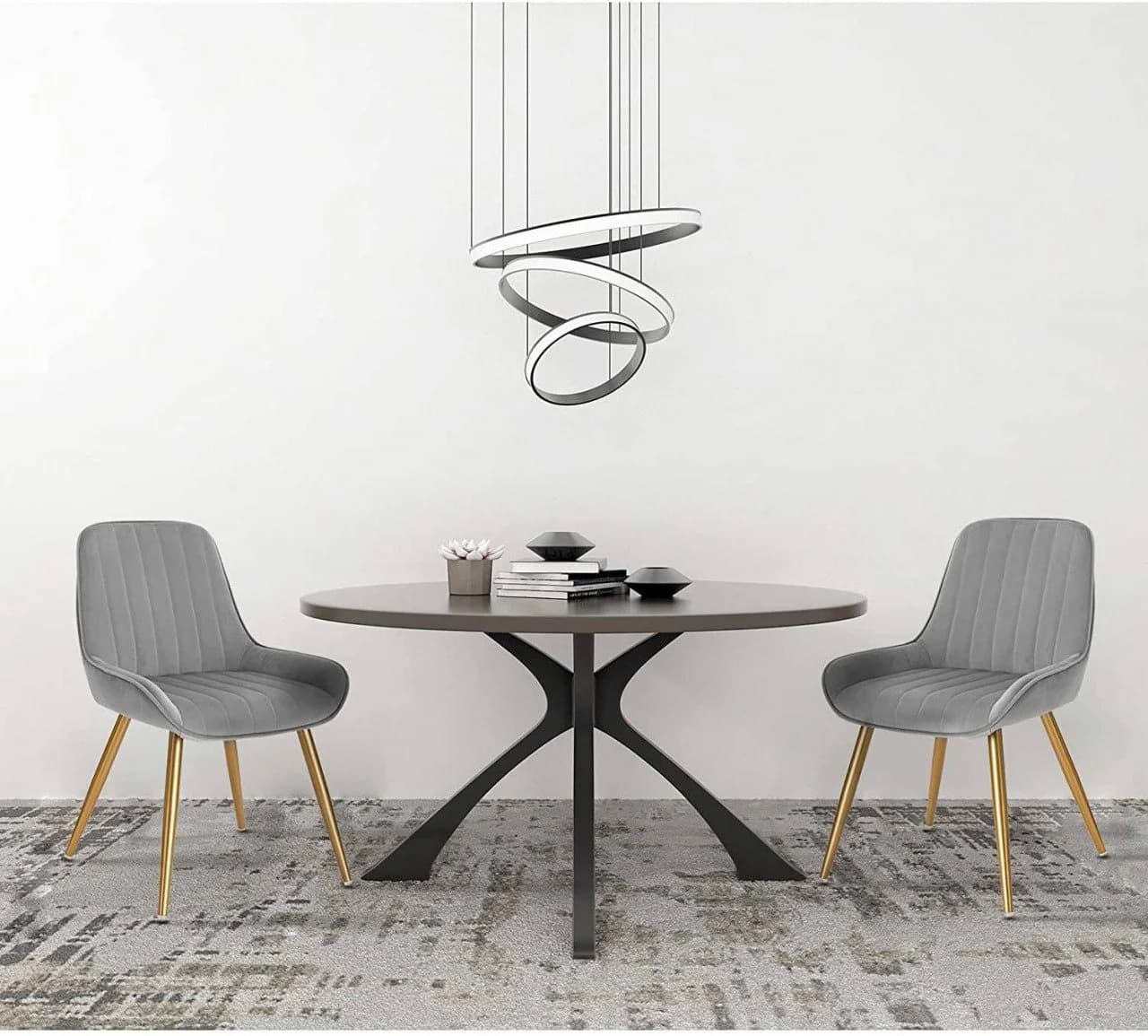 EUGAD Esszimmerstuhl 4er Set Retro Samt Metallbeine - Bild 4