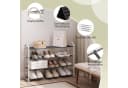 EUGAD Schuhregal 4-Ebenen Metallrohrgestell für Flur, Wohnzimmer, Schlafzimmer Bild 5