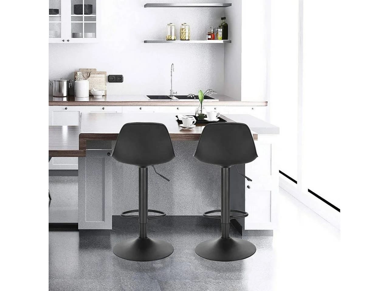 EUGAD Barhocker 2er Set Kunstleder Drehhocker