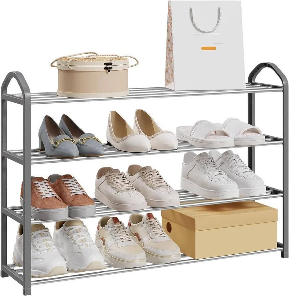 EUGAD Schuhregal 4-Ebenen Metallrohrgestell - Bild 2