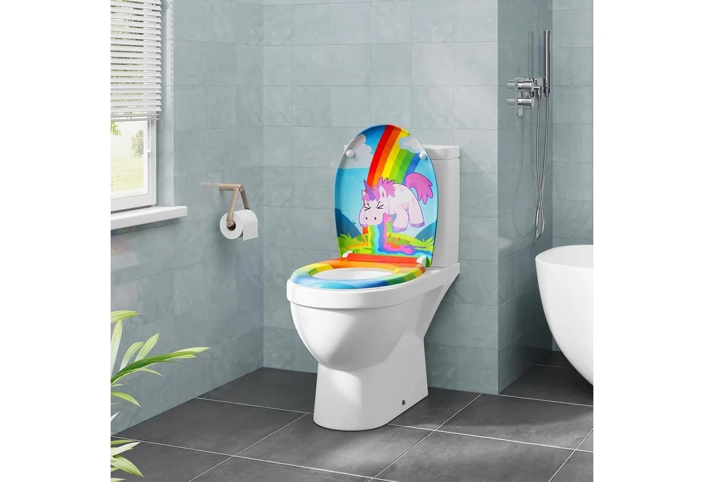 EUGAD WC-Sitz mit Absenkautomatik Bunt Duroplast - Bild 3