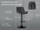 EUGAD Barhocker höhenverstellbar 360° drehbar Kunstleder Metall Bild 4